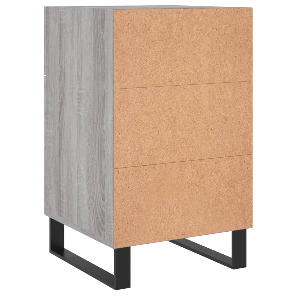 Mesa de cabeceira 40x40x66 cm derivados madeira cinzento sonoma