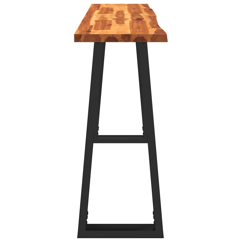 Mesa de jantar c/ bordas vivas 140x40x80 cm acácia maciça