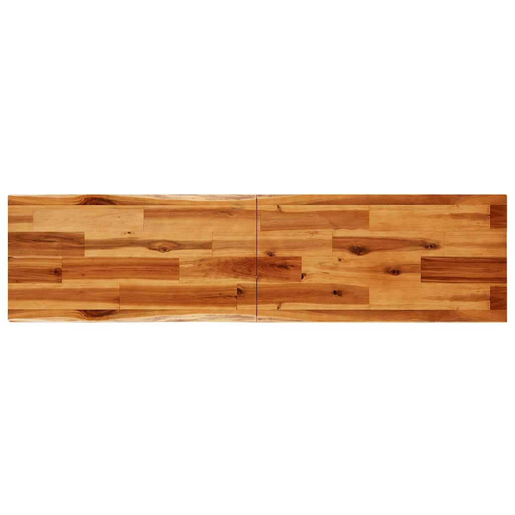 Mesa de jantar c/ bordas vivas 140x40x80 cm acácia maciça