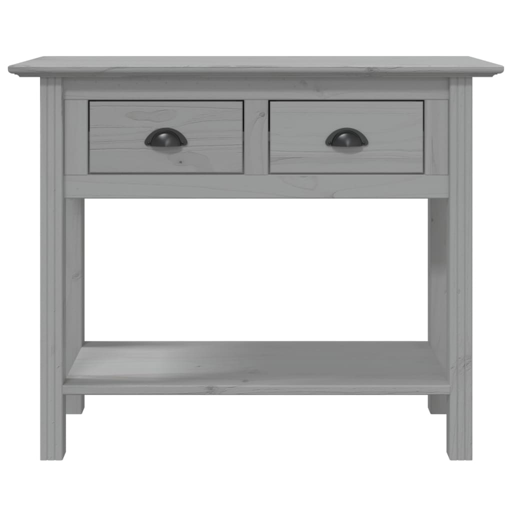 Mesa consola BODO 91x35x74 cm madeira de pinho maciça cinzento