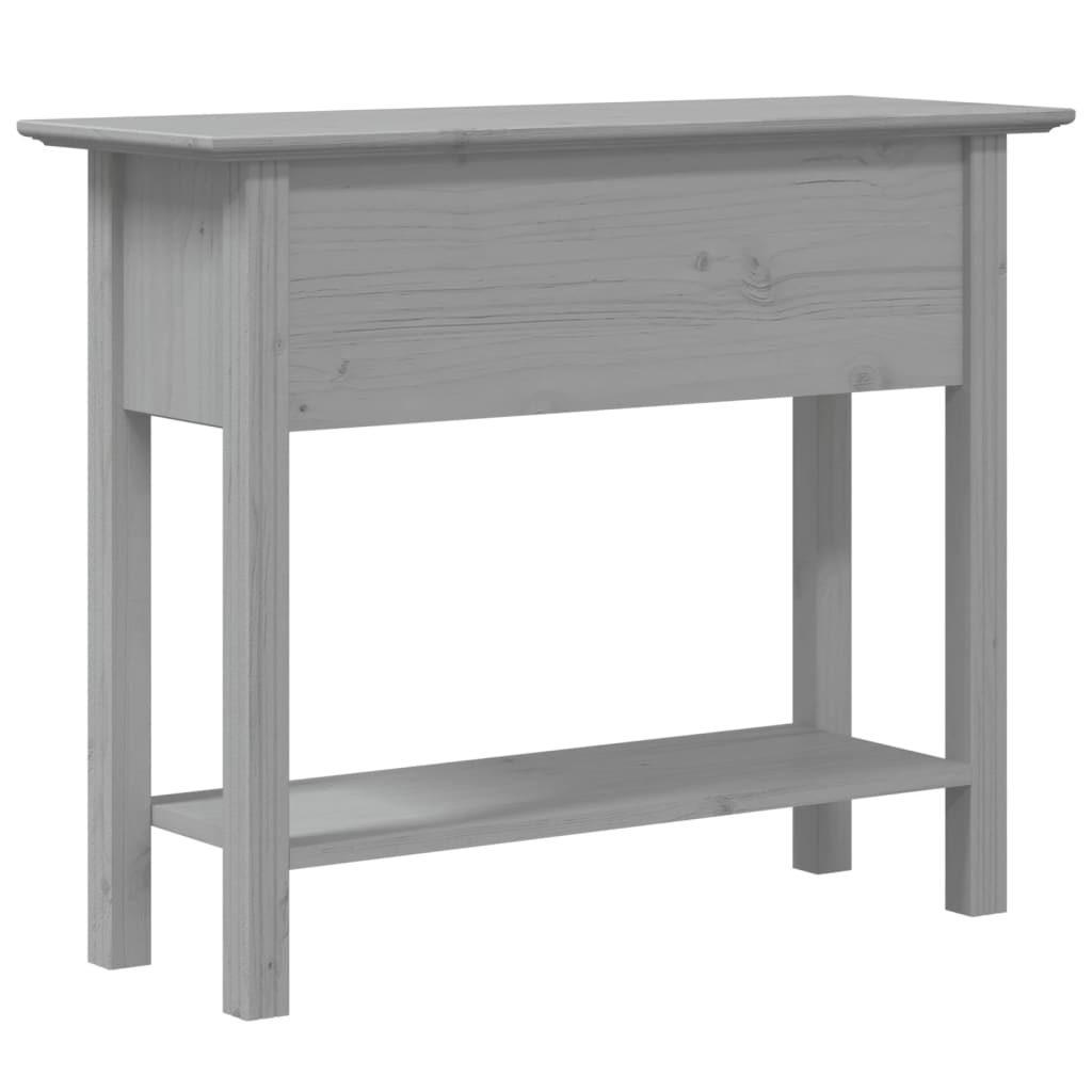 Mesa consola BODO 91x35x74 cm madeira de pinho maciça cinzento