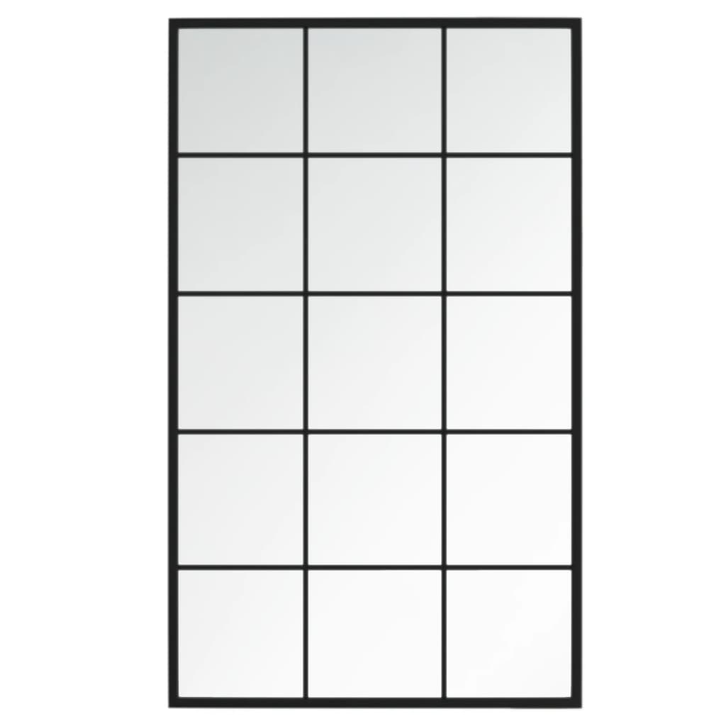 Espelhos de parede 6 pcs 100x60 cm metal preto