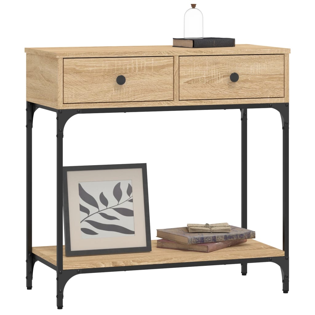 Mesa consola 75x34,5x75 cm derivados de madeira carvalho sonoma