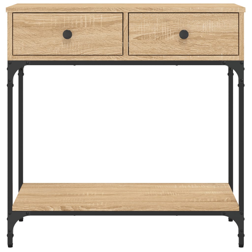Mesa consola 75x34,5x75 cm derivados de madeira carvalho sonoma