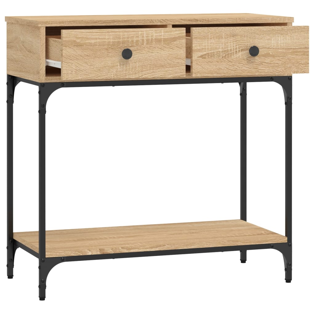 Mesa consola 75x34,5x75 cm derivados de madeira carvalho sonoma
