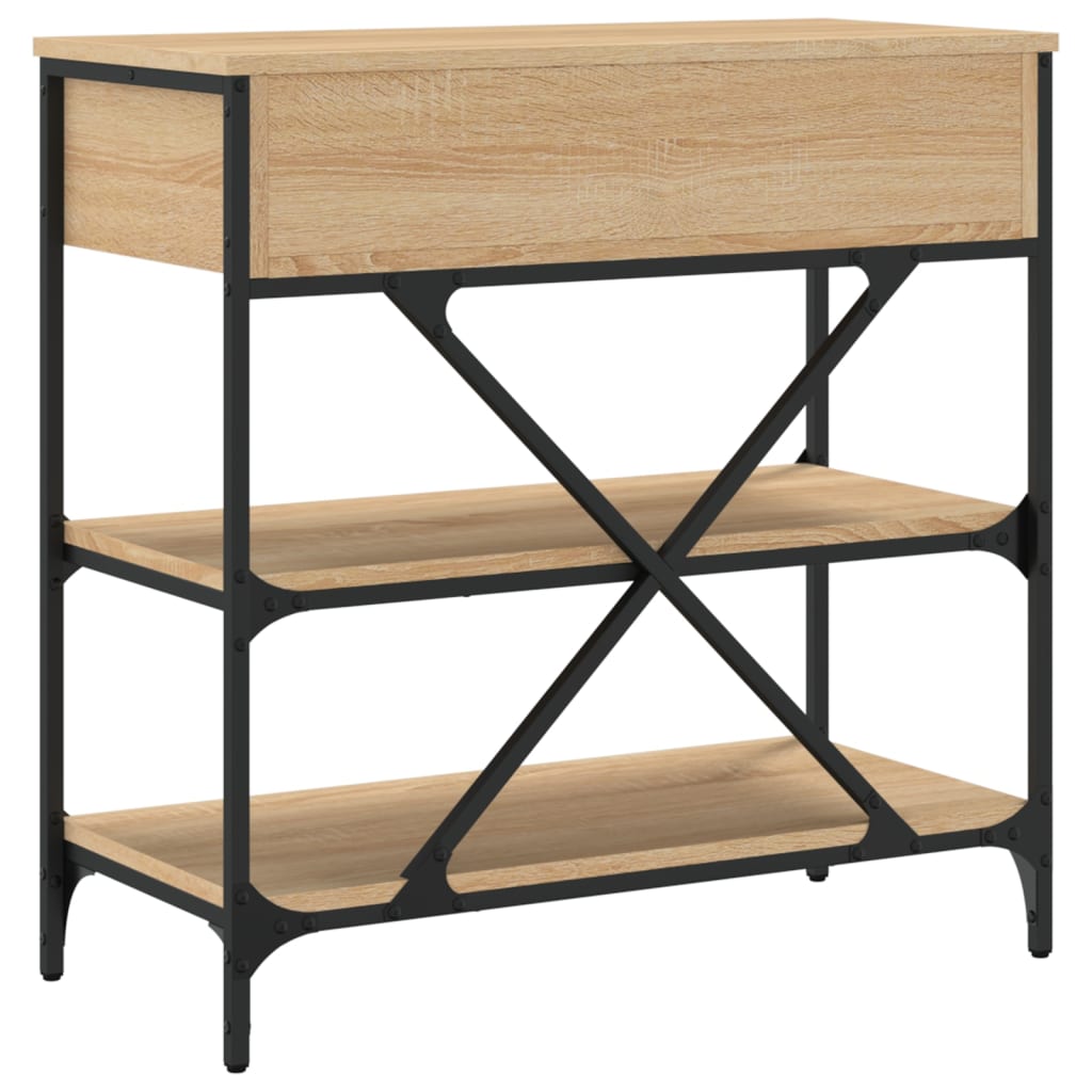Mesa consola 75x34,5x75 cm derivados de madeira carvalho sonoma