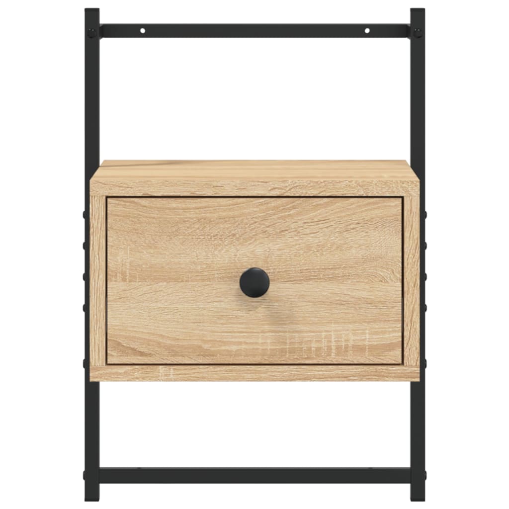 Mesa cabeceira parede 35x30x51cm deriv. madeira carvalho sonoma