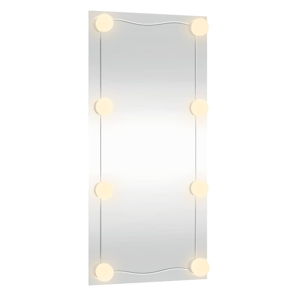 Espelho de parede retangular com luzes LED 30x60 cm vidro