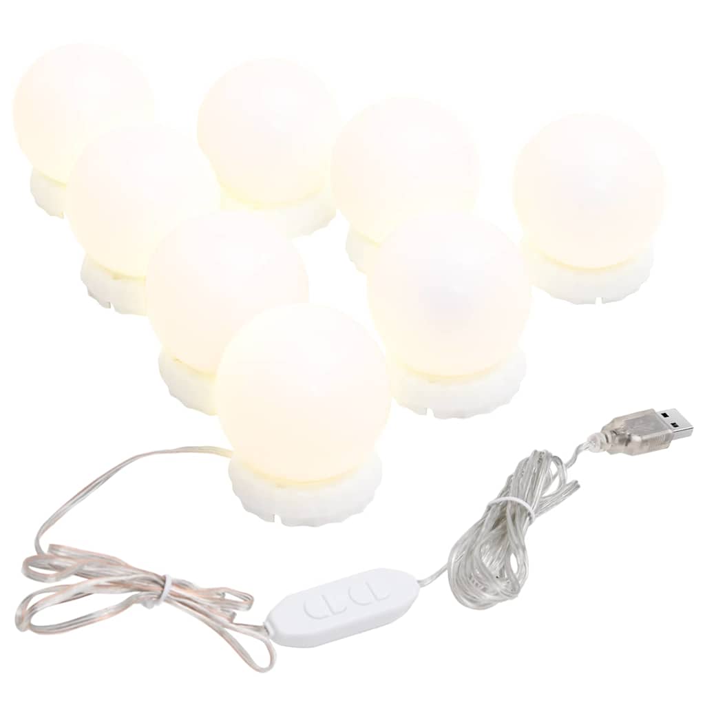 Espelho de parede retangular com luzes LED 50x100 cm vidro
