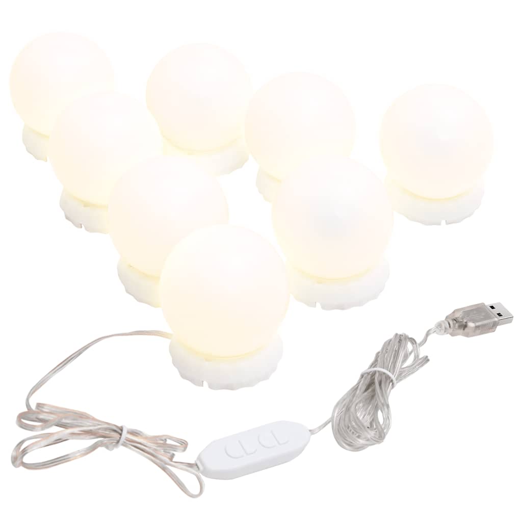 Espelho de parede oval com luzes LED 25x60 cm vidro