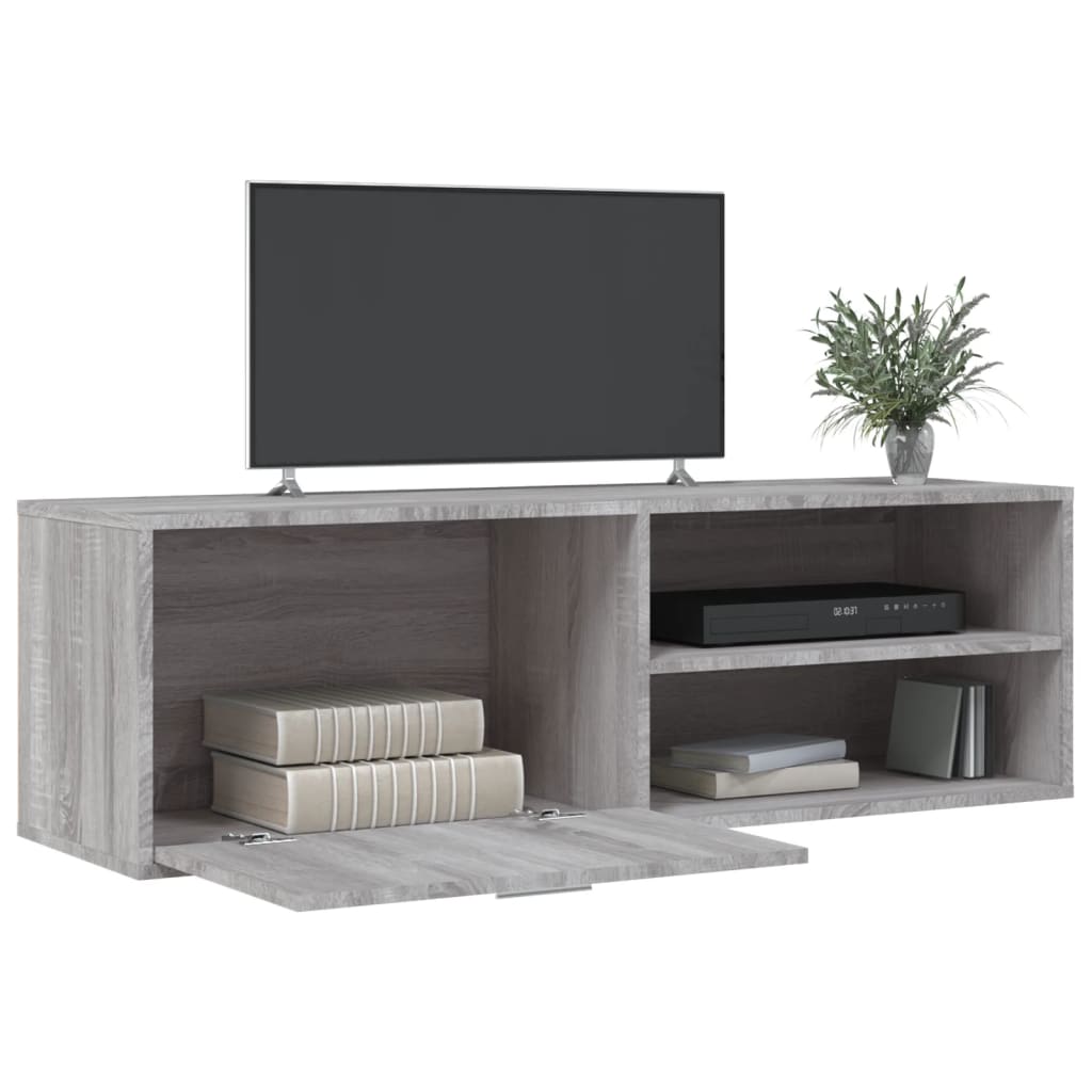 Móvel de TV 120x34x37 cm derivados de madeira cinzento sonoma