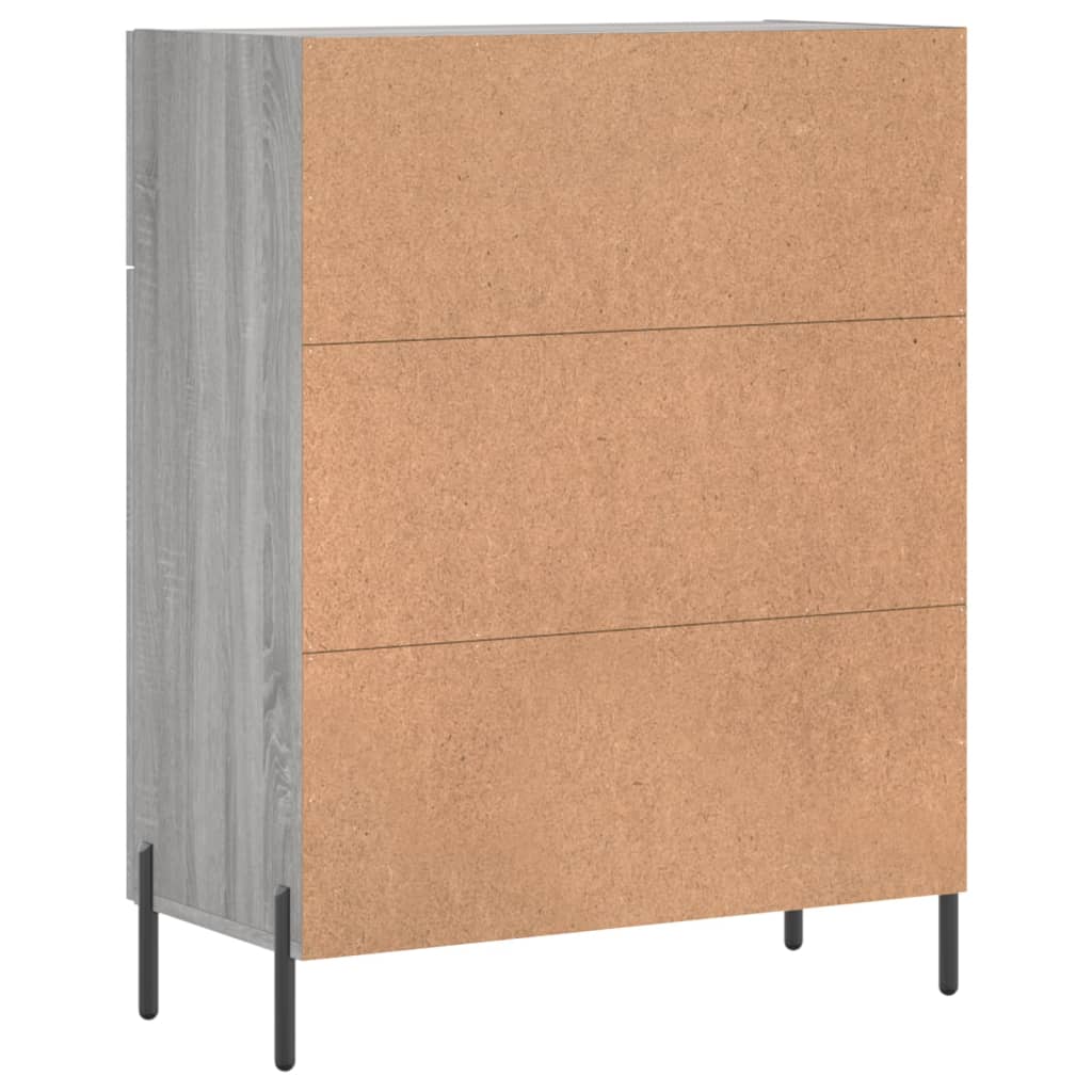 Aparador 69,5x34x90 cm derivados de madeira cinzento sonoma