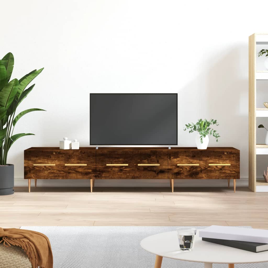 Móvel de TV 150x36x30 cm derivados de madeira carvalho fumado