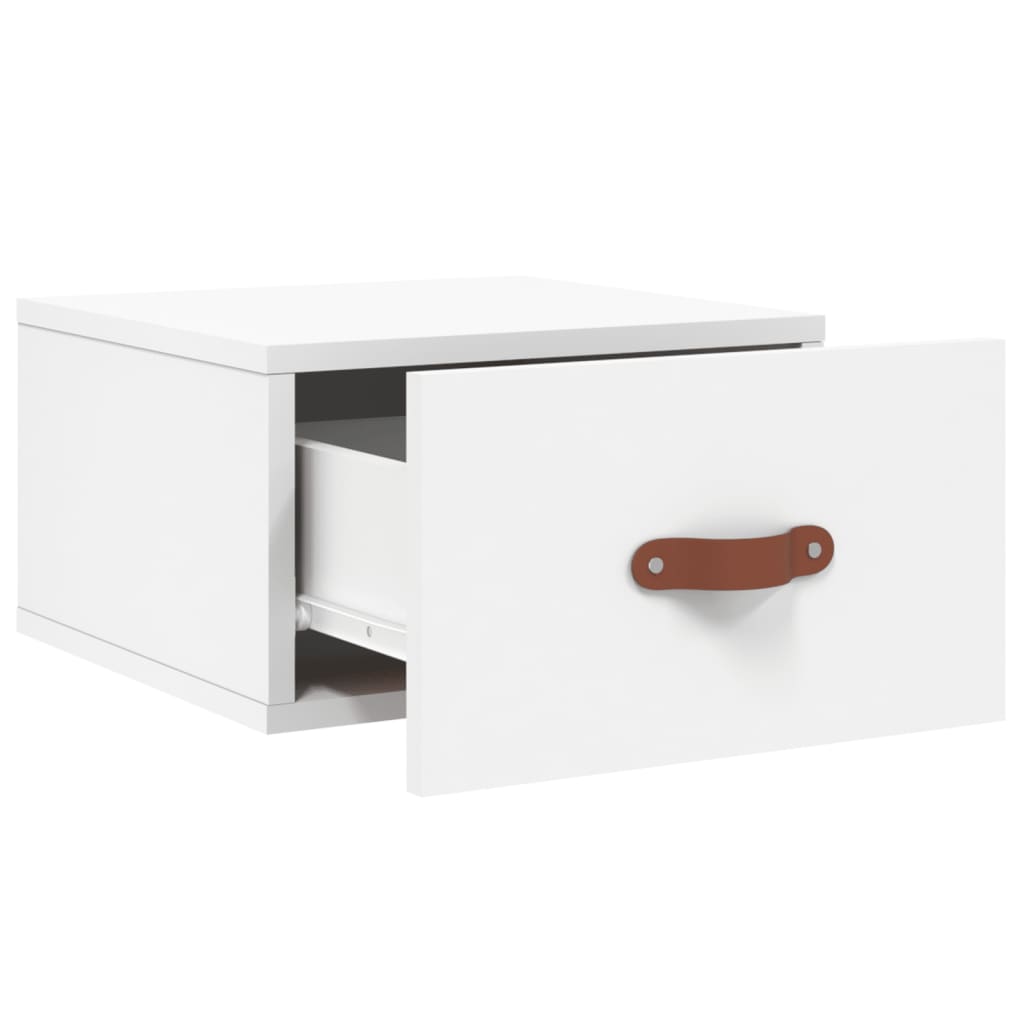 Mesa de cabeceira montagem na parede 35x35x20 cm branco