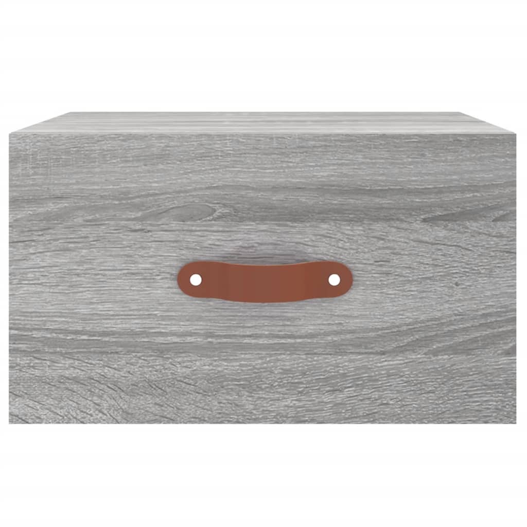 Mesa de cabeceira montagem na parede cinzento sonoma 35x35x20cm