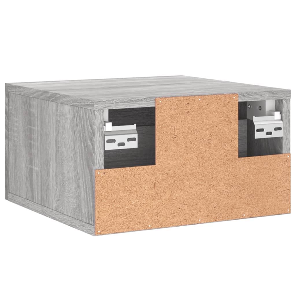 Mesa de cabeceira montagem na parede cinzento sonoma 35x35x20cm