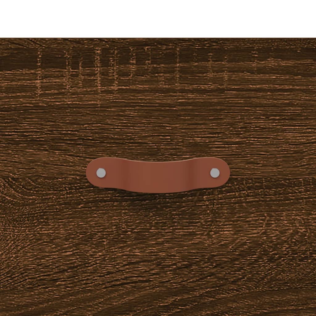 Mesa de cabeceira de parede 35x35x20 cm cor carvalho castanho