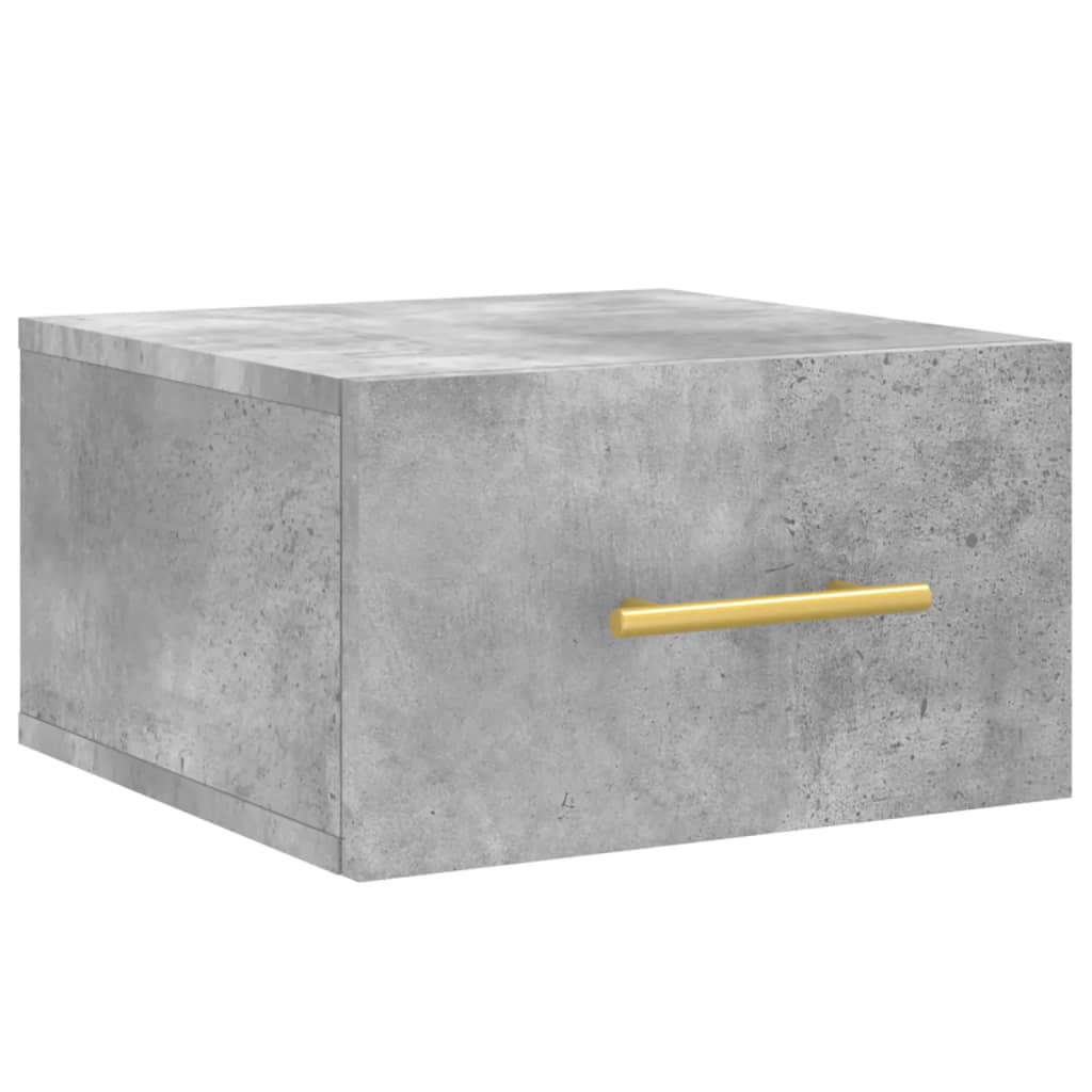 Mesas de cabeceira parede 2 pcs 35x35x20 cm cinza cimento