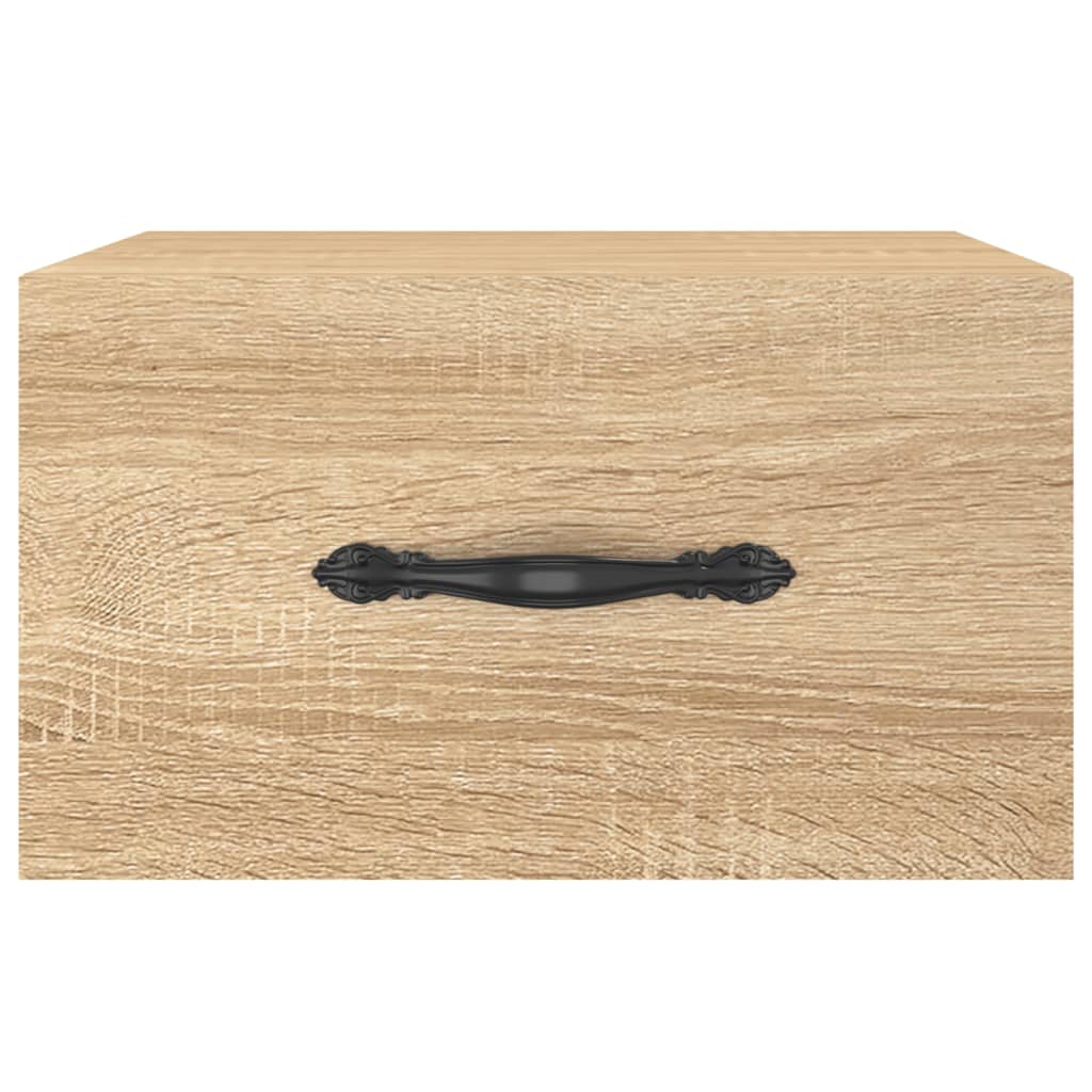 Mesas de cabeceira parede 2 pcs 35x35x20 cm cor carvalho sonoma