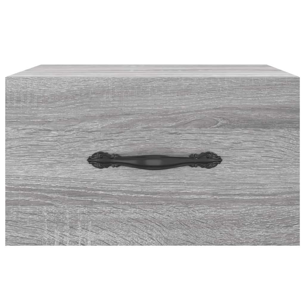 Mesa de cabeceira montagem na parede cinzento sonoma 35x35x20cm