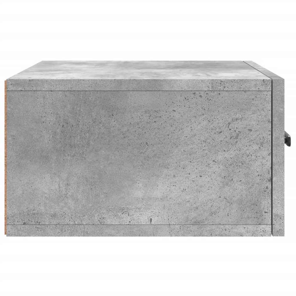Mesa cabeceira montagem na parede 35x35x20 cm cinzento cimento