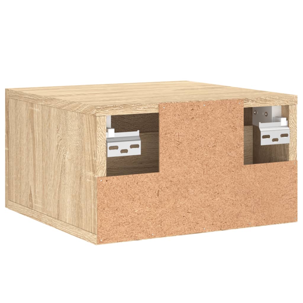 Mesa de cabeceira montagem na parede 35x35x20 cm cor sonoma