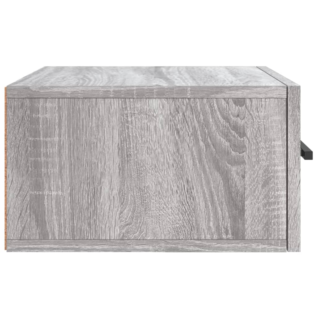 Mesa de cabeceira montagem na parede cinzento sonoma 35x35x20cm
