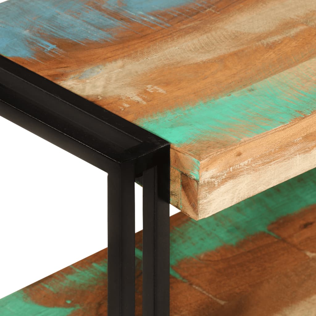 Móvel de TV 140x30x40 cm madeira recuperada maciça