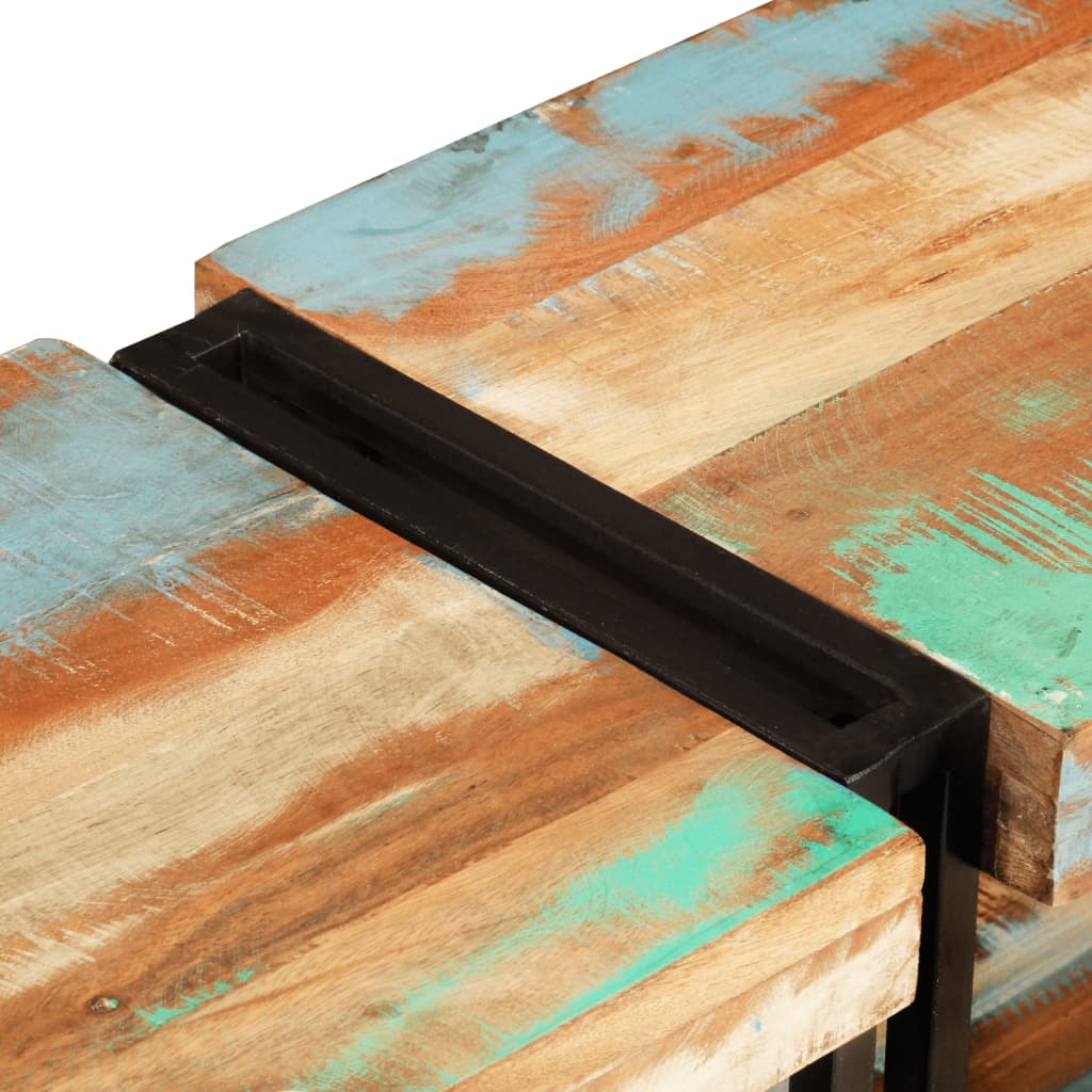 Móvel de TV 180x30x40 cm madeira recuperada maciça