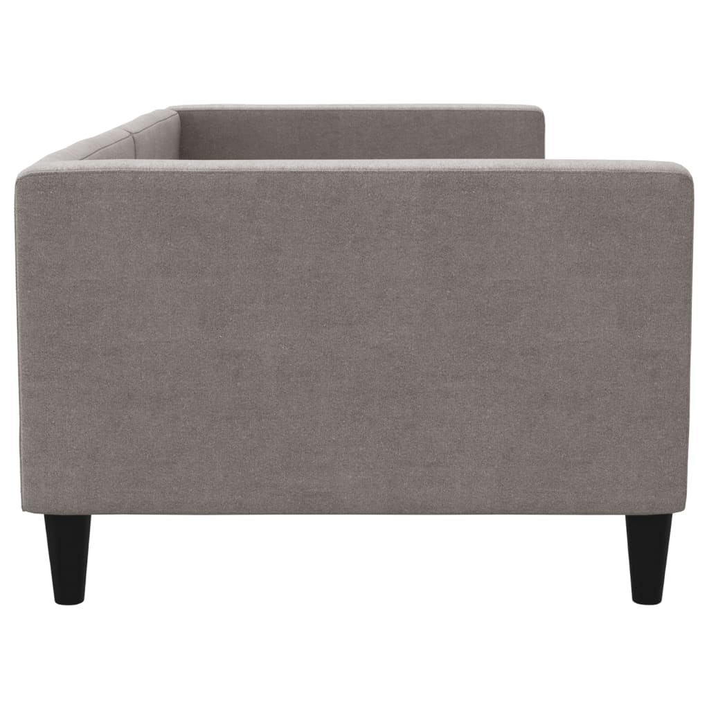 Sofá-cama 90x200 cm tecido cinzento-acastanhado