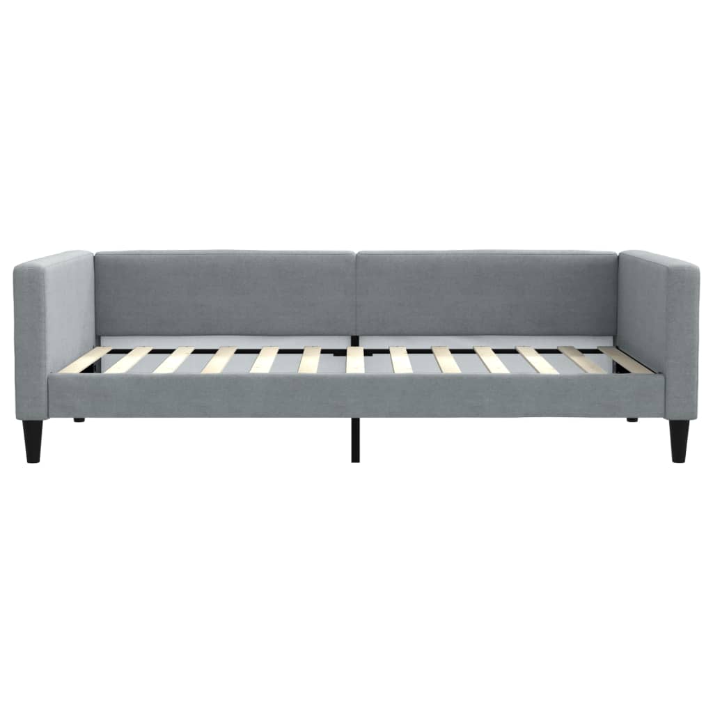 Sofá-cama 100x200 cm tecido cinzento-claro