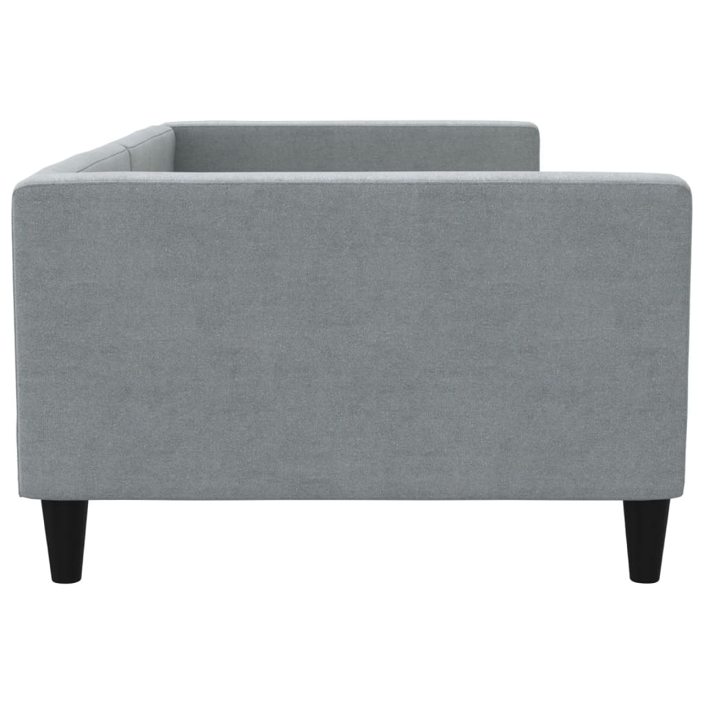 Sofá-cama 100x200 cm tecido cinzento-claro
