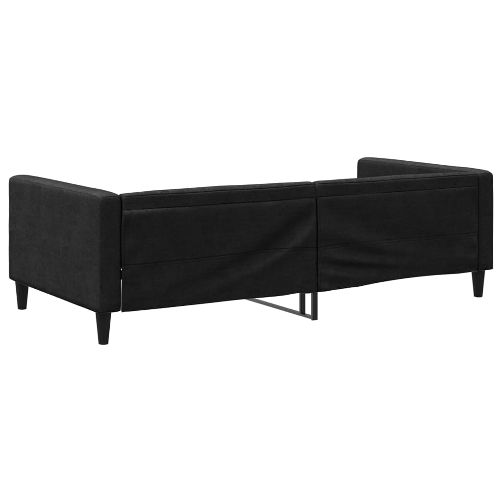 Sofá-cama 100x200 cm tecido preto