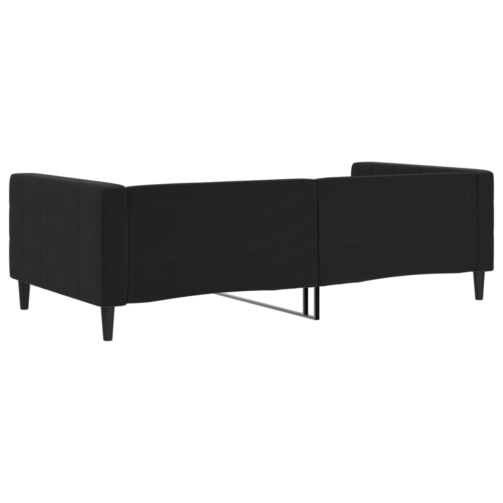 Sofá-cama 100x200 cm veludo preto