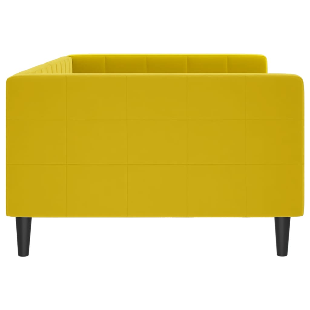 Sofá-cama 100x200 cm veludo amarelo