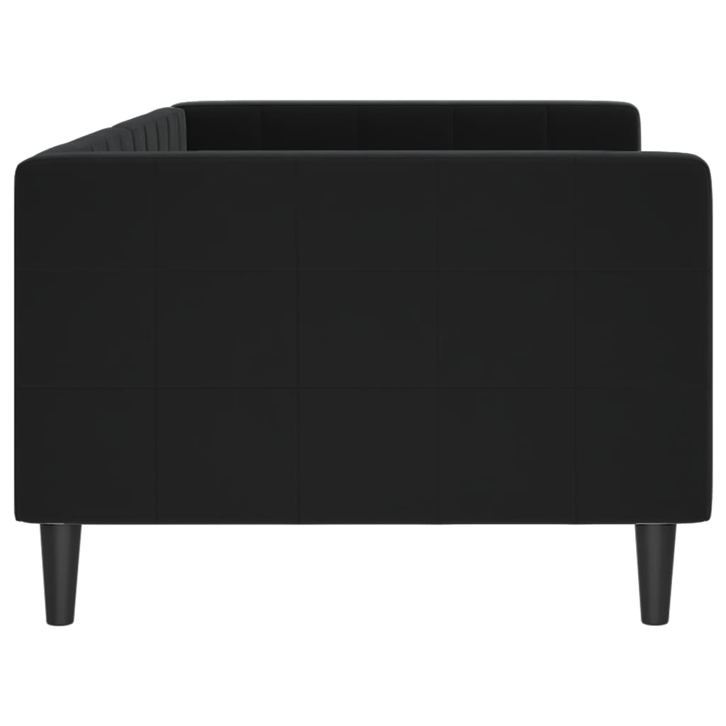Sofá-cama 90x190 cm veludo preto