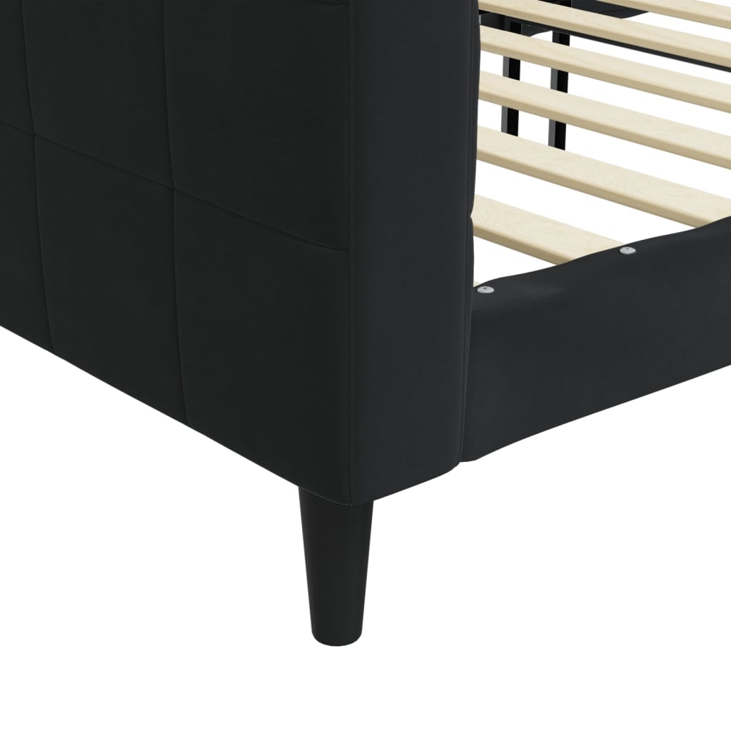 Sofá-cama 90x190 cm veludo preto
