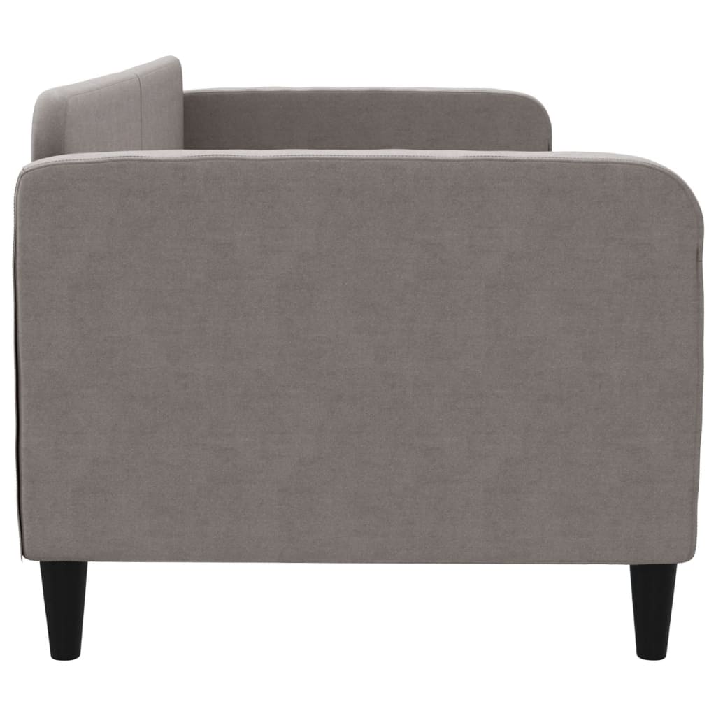 Sofá-cama 80x200 cm tecido cinzento-acastanhado