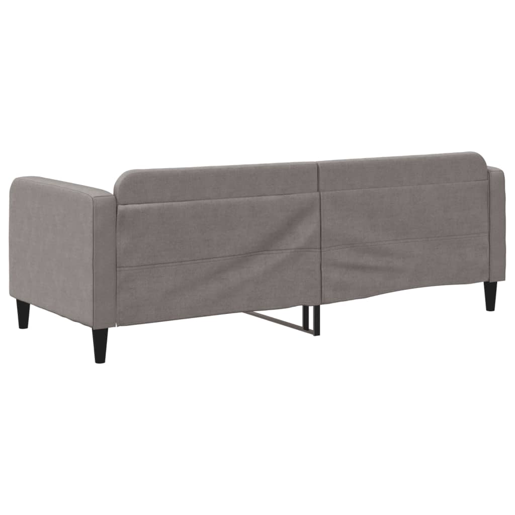 Sofá-cama 80x200 cm tecido cinzento-acastanhado