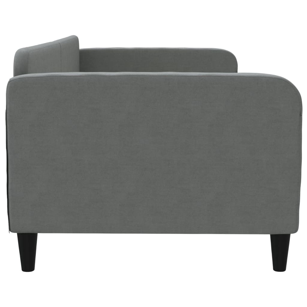 Sofá-cama 90x200 cm tecido cinzento-escuro