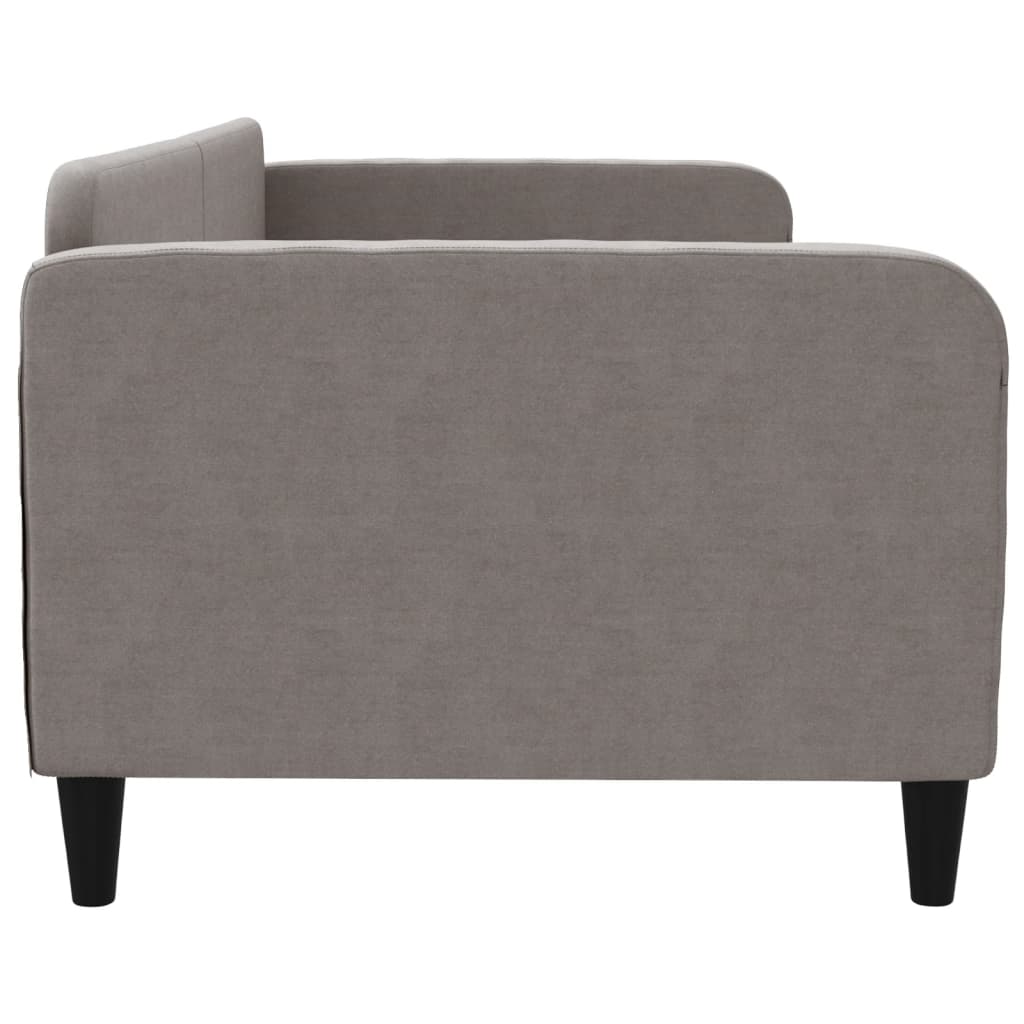 Sofá-cama 90x200 cm tecido cinzento-acastanhado