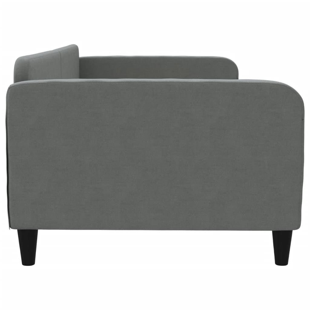 Sofá-cama 100x200 cm tecido cinzento-escuro