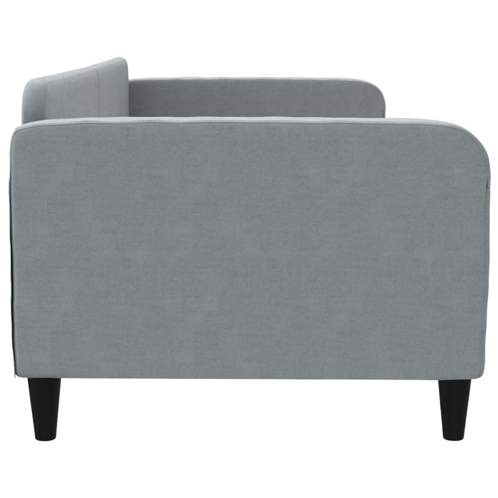 Sofá-cama 90x190 cm tecido cinzento-claro