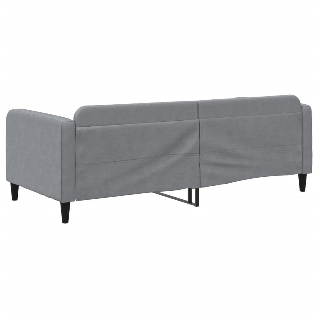 Sofá-cama 90x190 cm tecido cinzento-claro