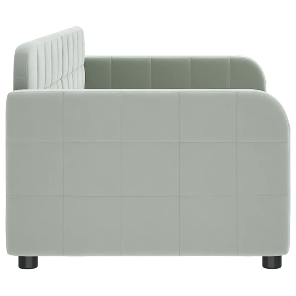 Sofá-cama 80x200 cm veludo cinzento-claro