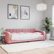 Sofá-cama 80x200 cm veludo rosa