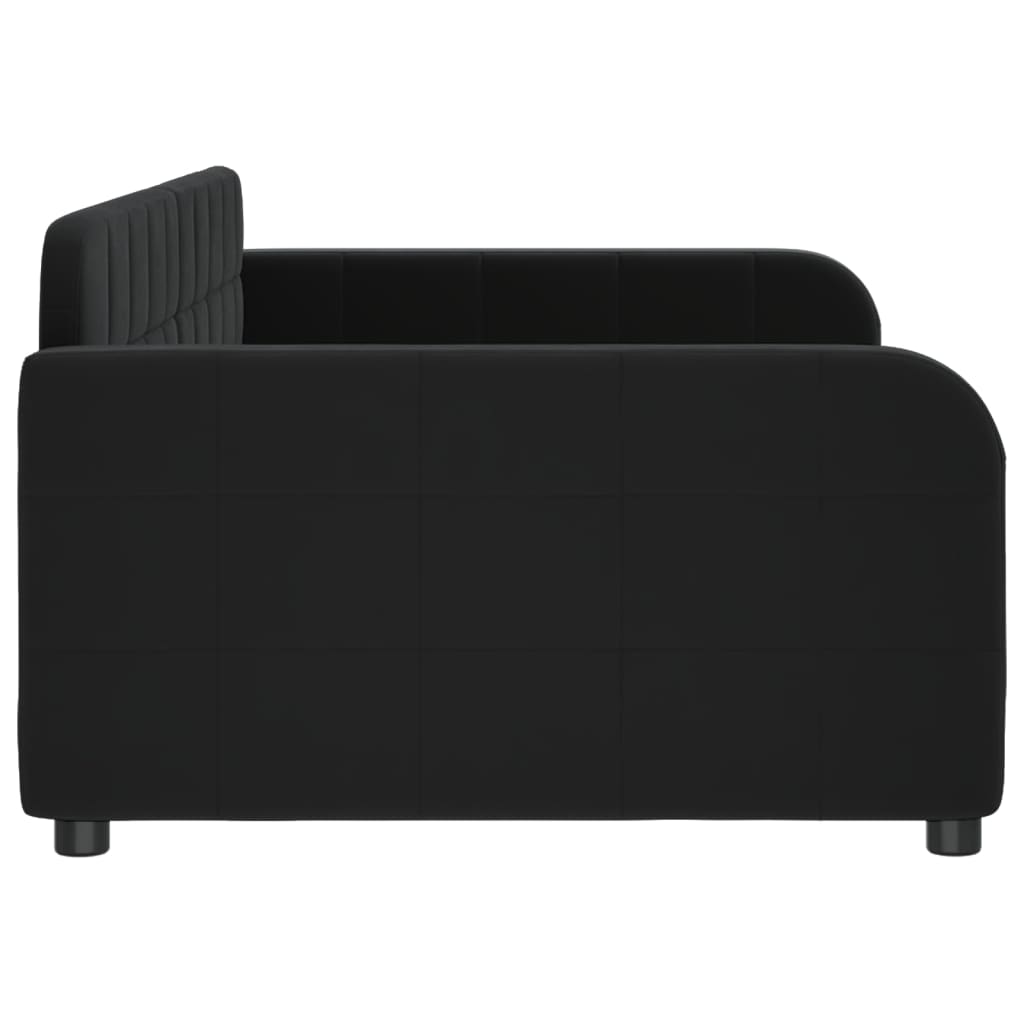 Sofá-cama 100x200 cm veludo preto