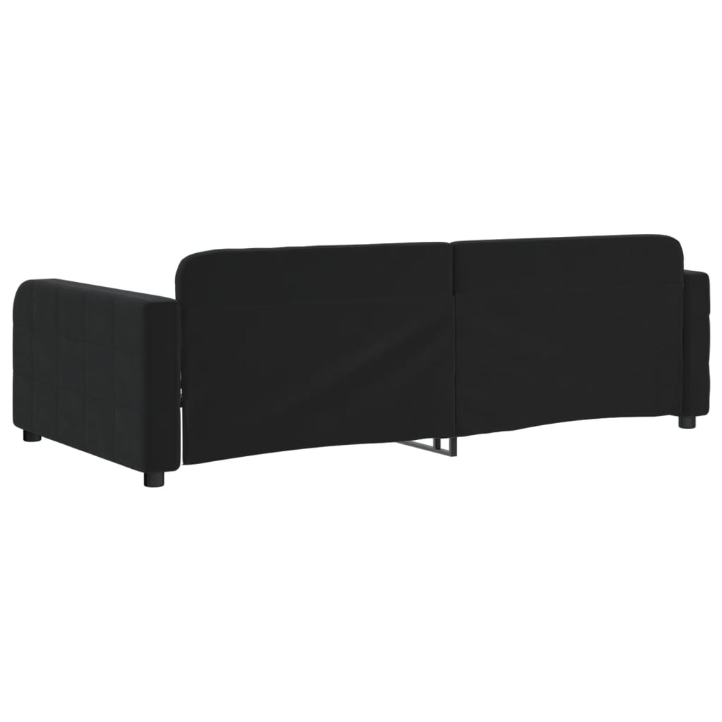 Sofá-cama 90x190 cm veludo preto