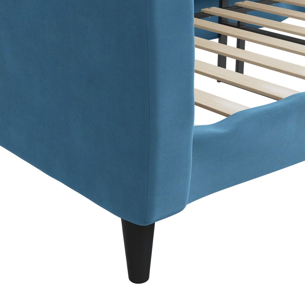 Sofá-cama 80x200 cm veludo azul