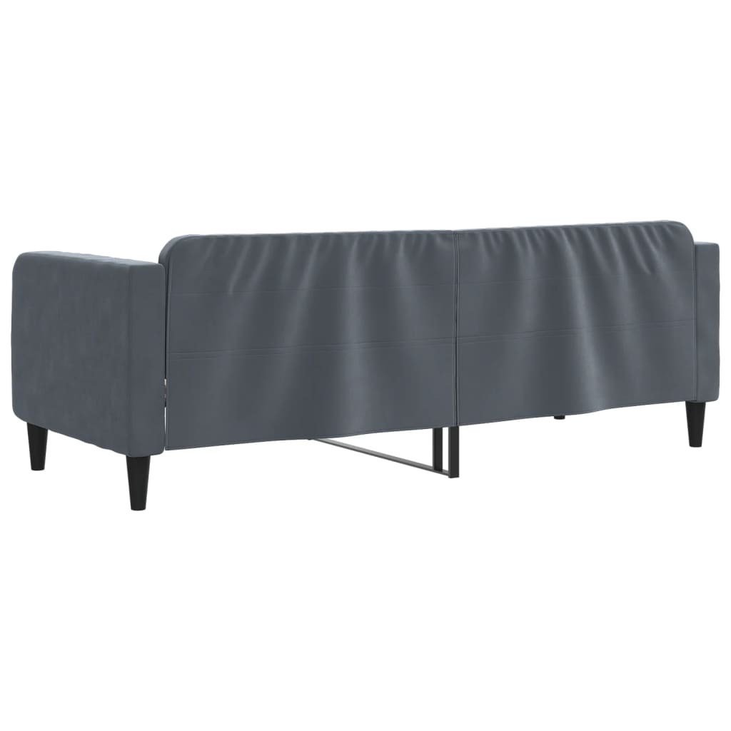 Sofá-cama 80x200 cm veludo cinzento-escuro